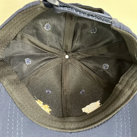 NEW Navy Blue and Gold Notre Dame and Teeling Whisky Embroidered Logo Cap - Picture 8 of 16